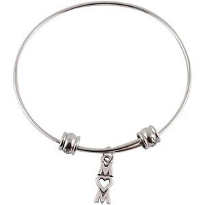 Mom with Heart for O Bangle Bracelet Jewelry